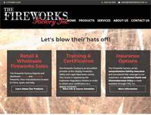 Tablet Screenshot of fireworksfactory.ca